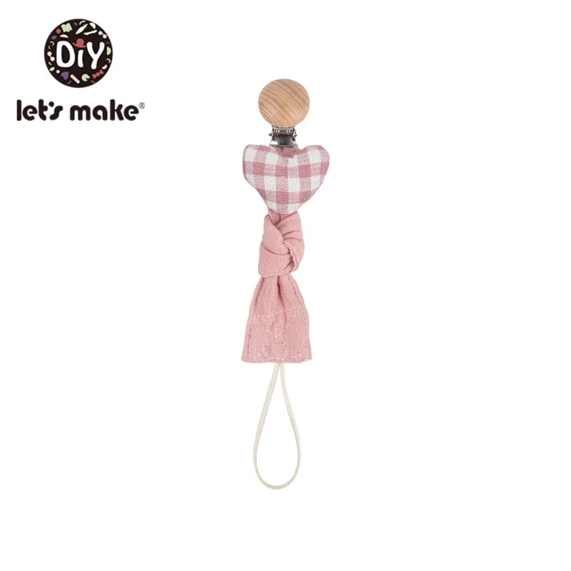 Wooden & Crochet Pacifier Clip