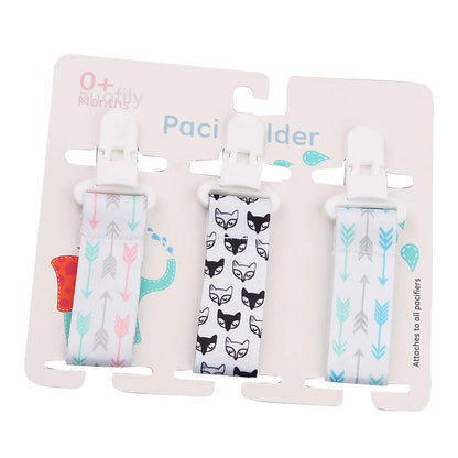 3 Pcs Baby Pacifier Clip Set