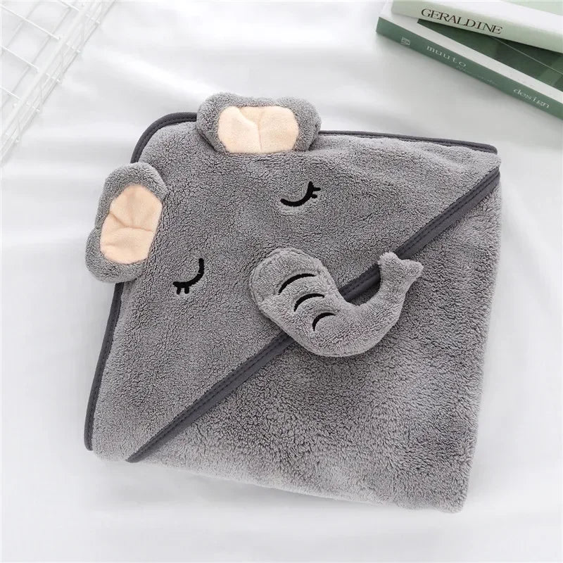 Cartoon Animal Hooded Baby Towels