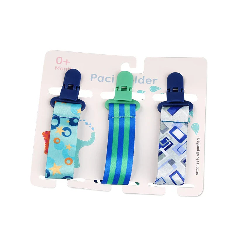 3 Pcs Baby Pacifier Clip Set