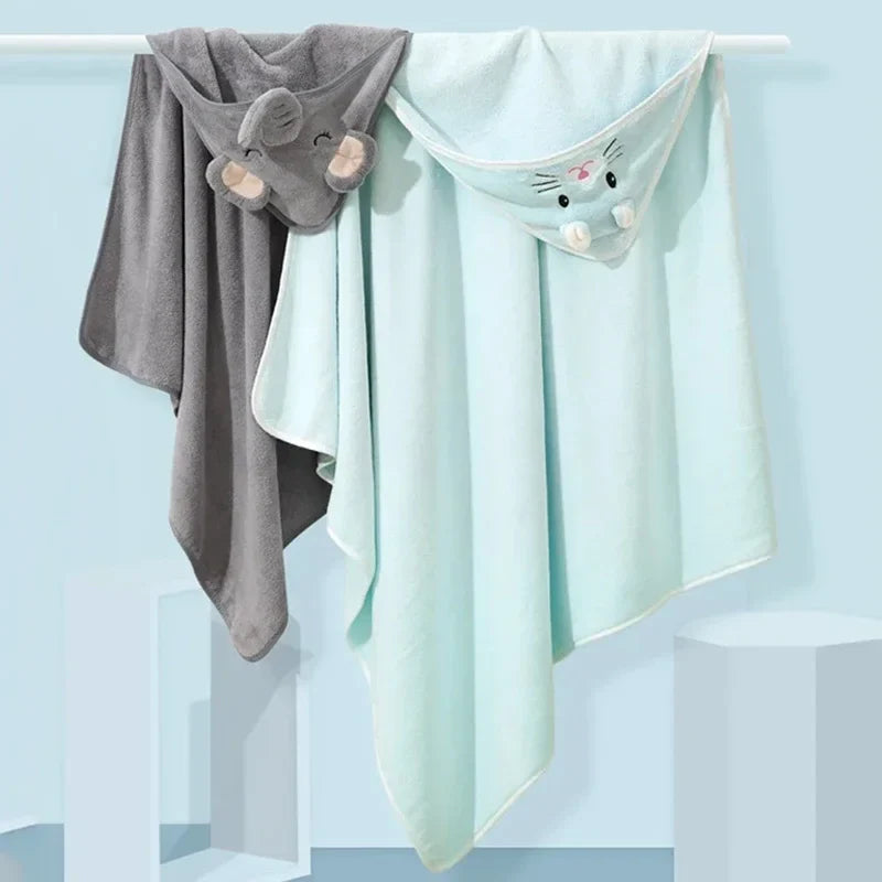 Cartoon Animal Hooded Baby Towels