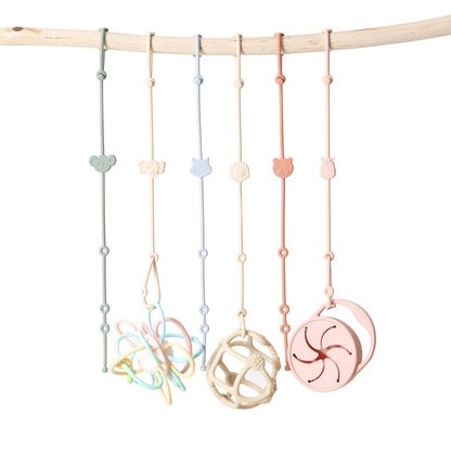 6pcs Silicone Baby Toy & Pacifier Straps